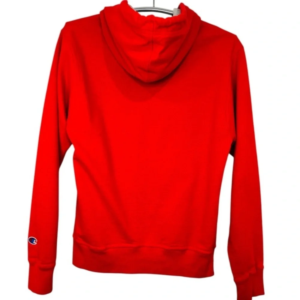 Champion Men's PowerBlend Red Pullover Hooded Sweatshirt Size Small - Picture 6 of 9